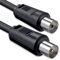 1aTTack.de - Cavo per Antenna con connettore coassiale F da Maschio a Femmina, a Doppia, Tripla o quadrupla schermatura, 75 Db /85 Db / 100 Db / 110 Db / 120 Db / 125 Db Nero 1,5 m