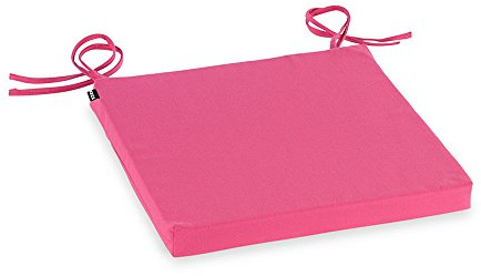 H.O.C.K. Stuhlkissen mit Bändern 40x40x4cm Outdoor Classic Uni pink