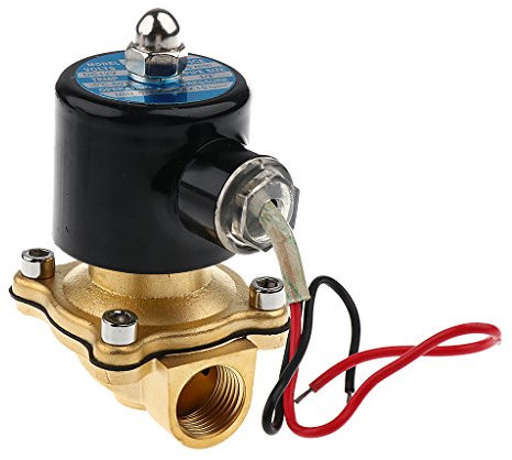 12V DC 1/2 Messing Elektro Magnetventil Ventil Wasser Luft Brennstoffe Gas Normal geschlossen Neu