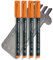 Staedtler Feinschreiber Universalstift Folienstift | Lumocolor permanent, Staedtler Box (4er Pack M Spitze, Orange)