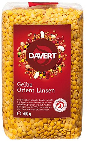 Davert Mühle Bio Gelbe Orient Linsen (8 x 500 gr)