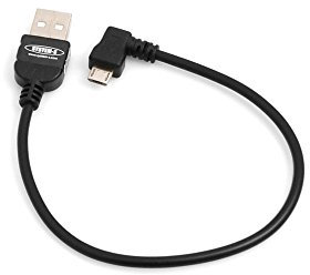 System-S Câble micro USB 2.0 de 20 cm, coudé à 90 degrés (droite/mâle), adaptateur, câble de données et câble de charge