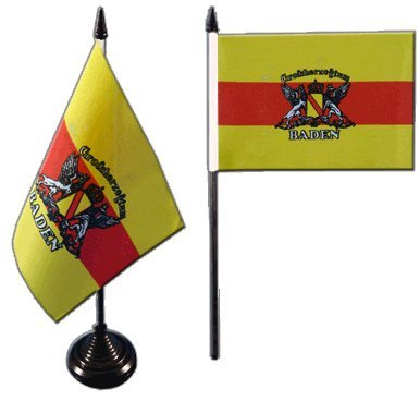 Flaggenfritze Tischflagge/Tischfahne Deutschland Großherzogtum Baden + gratis Aufkleber