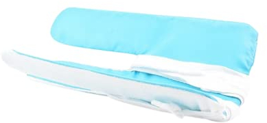 ATC Sockenanzieher Frottee/Nylon mit langen Zugbändern - Anziehhilfe für Strümpfe und Socken - Blau/Weiß