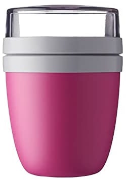 Mepal - Lunchpot Ellipse - Rose – 500 ml praktischer Reisebecher, Joghurtbecher, To go Becher – Geeignet für Tiefkühler, Mikrowelle und Spülmaschine, 700 ml