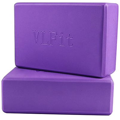 VLFit 2er-Set Yoga Blöcke/Yogablock - Wählen Sie Ihre Farbe und Größe (LILA)