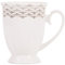 Ambition Kaffeebecher Porzellan Diana style 12 300 ml Trinkbecher Teebecher Tasse auf Fuß Porzellangriff modern elegant