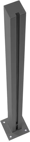 bijon Glassichtschutz Endpfosten | 1250mm | Profil: 70x70x2mm | Edelstahl | RAL 7016