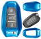 Smartkey Schlüssel Fernbedienung Hülle Hartschale Cover Blau für Peugeot 3008 508 308 5008 208 408