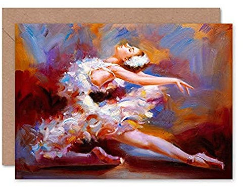 Fine Art Prints Grußkarte mit Umschlag im Inneren, Balletttänzerin, Premium-Qualität