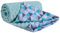 Medi Partners Krabbeldecke 100% Baumwolle 75x100cm doppelseitig multifunktional Minky Kuscheldecke für Kinderwagen weich flauschig (Minze Dreiecke Mint minzer Minky)