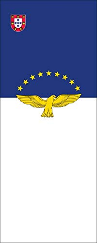 flaggenmeer® Flagge Azoren 120 g/m² ca. 300 x 120 cm mit Hohlsaum für Ausleger