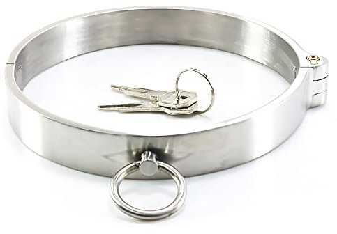 ZWFUN O-Ring Halsband SM Bondage Spielzeug SexToys Halsbänder damen silber Necklace Choker Fetisch Sexspielzeug für die für Männer Frauen Paare halsband damen für Spaß Training Sextoys (S:11.6cm)