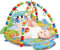 Meero London HE0610 Newborn Blue Round Play mat Gym with Large Keyboard 4 in 1 Kick & Play Activity Centre, Fun Animals, Music, Sound, Textures, Rattle, Discovery Carpet for Infants Toddlers, 0-36M