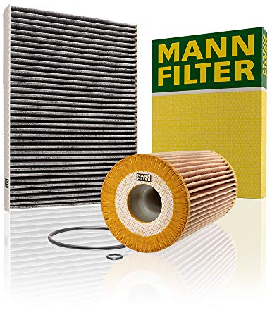 Original MANN-FILTER Set aus 1x Innenraumfilter CUK 2862 und 1x Ölfilter HU 726/2 x - Für PKW, mit Aktivkohle Pollenfilter