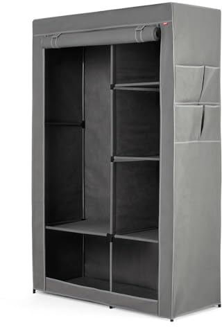 Rayen Armoire avec étagères Gris 105 x 161 x 45 cm 2384.01