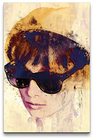 Audrey Hepburn Filmlegende Filmstar Hollywood Frühstück bei Tiffany Kunst Farbenfroh 60x90cm Leinwandbild