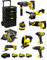 STANLEY FatMax Kit SVK901 (SFMCH900 + SFMCG400 + SFMCD711 + SFMCF800 + SFMCS500 + SFMCS600 + SFMCW220 + SFMCS300 + SFMCE500 + 3 Batteries de 4,0 Ah + Chargeur + Caddy 3en1)