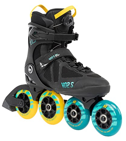 K2 Skates Unisex Inline Skates VO2 S 100 X BOA, Black - Blue - Yellow, 30G0142.1.1.105
