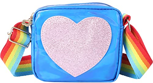 Lurrose Geldbörsen Taschen Für Herz Umhängetasche Mini-taschen Für Mädchen Umhängetasche Mit Pailletten Minitaschen Für Mädchen Süße Schultertaschen Baby Breite Schultergurte Geldbeutel