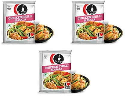 Chings Secret Chilli Chicken Masala 50g (Pack of 3) – Instant Chicken Chilli Masala- Perfectly Blended -Spicy And Delicious- Makes Your Food Delicious