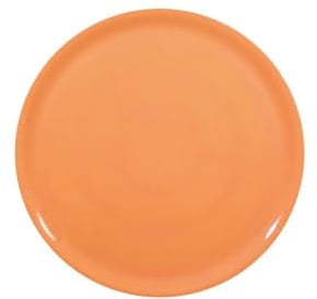 HENDI Plato de pizza redondo, plato para servir pizza, porcelana, motivo: unicolor, apto para el microondas y el lavavajillas, ⌀330 mm, anaranjado