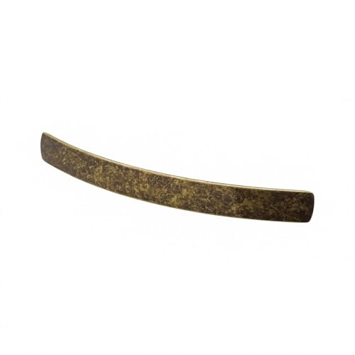 Decoranddecor Loch Antique Brass Cupboard Handles – 224mm Hole Centre Bow Shape Pulls for Kitchen Cabinets and Drawers, Modern Curved Design Ideal for Cupboards, Wardrobes and Storage Furniture