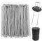 AGAKY Piquets de Jardin, 50 Piquets de Fixation en Acier Galvanisé avec 50 Rondelles Noir, Agrafes Toile de Paillage pour Gazon Artificiel, Clôture, Bâche, Herbes, Forme de U, 150×25mm, Ø2,8 mm
