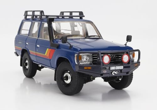 Kyosho 1:18 Toyota Land Cruiser 60 1980 Blau - Metall Miniaturauto-Skulptur