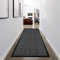 renoazul® Anti Slip Washable Rubber Back Mat, 80 x 300 cm Dirt Grabber, Grey Runner, Heavy Duty Mud Barrier Carpet, Shoes Dust Scraper Rug for Indoor, Back Door, Hallway and Kitchen