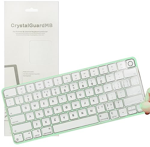 YongMai TPU Keyboard Cover for 2021 New Model A2449 iMac Magic Keyboard with Touch ID and Numeric Keypad, Washable Ultra Thin iMac Keyboard Skins, Magic Keyboard Skin Covers (Clear)