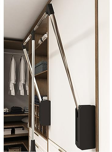 Pull Down Closet Rod, Stainless Steel Adjustable 26''-35'', 60 lbs Capacity