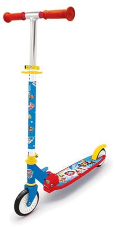 Smoby - Pat' Patrouille - Patinette 2 Roues Pliable - Guidon Réglable sur 3 Niveaux - Roues Silencieuses - A Partir de 5 Ans - Poids Maximim 50 Kgs