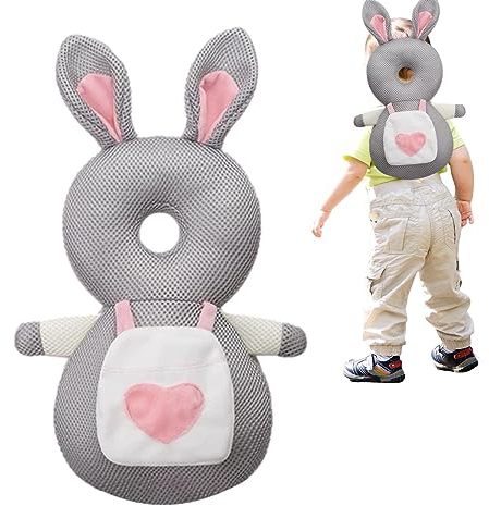 higyee Baby-Walking-Rucksackkissen - Baby Kopfschutz Rucksack tragen | Niedliches, atmungsaktives und weiches Kopfschutz-Gehkissen, Krabbelkissen für 4 Jahreszeiten, 4–24 Monate
