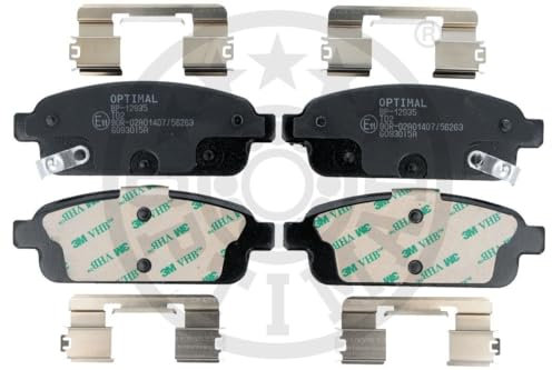 OPTIMAL BP-12935 Bremsbelagsatz Bremsbeläge Hinten mit Zubehör Kompatibel mit OPEL ZAFIRA TOURER C P12