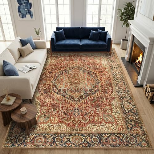 Aspire Homeware Rugs for Bedroom Living Room Large 160x230 cm - Traditional Area Rugs Majestic Cashmere Style - Soft Short Pile Vintage Rug - Carpet for Dining Room Easy To Clean