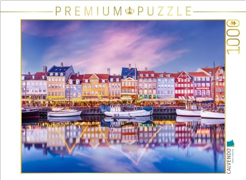 CALVENDO Puzzle Nyhavn am Abend | 1000 Teile Lege-Größe 64 x 48 cm Foto-Puzzle für glückliche Stunden