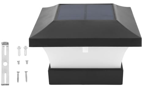 Solar-Pfostenkappenleuchten für den Außenbereich, Warmweiße LED-Beleuchtung mit Hoher Helligkeit, Wasserdicht, Passend für 4 X 4, 5 X 5 oder 6 X 6 Holzpfosten, Dekoration für