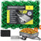 KESSER® Anhängernetz 2x3m Dehnbar feinmaschig | Hängernetz mit Spannseil & Netzkordel für Ladungssicherung | elastisches Sicherungs-Netz Eckmarkierungen Expander-Haken & Befestigungsknöpfen Grün
