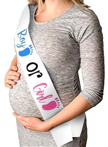 Schärpe für Babyparty Boy or Girl Schärpe Baby Shower Schärpe Babydusche für Baby Dusche Party Feier, Willkommensparty Gender Reveal Party