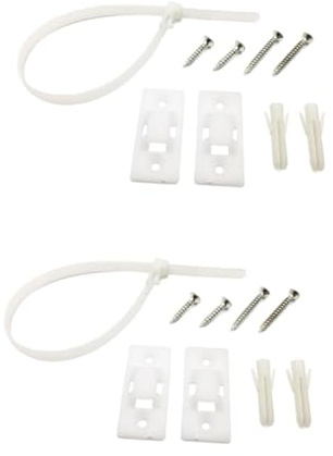 BESTonZON 20 Sätze Anti- -kit Für Möbel Möbelgurt Möbelwandgurte Möbelhalterungen Wandanker Tv-wand Babymöbel Möbel Kommode Riemen Möbel Anti Weiß Anti-rücklauf Kind Schnalle