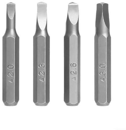 Screwdriver Bits Set,50PCS Steel 28mm Long Small Hex Y U Triangle Screwdriver Bits 4mm Hex Shank Replacement Accessories(Y000)