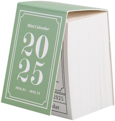 Operitacx Mini Tischkalender Vintage Design Tagesabreißkalender Kompakter Papierkalender Für Zuhause Büro Hotel Desktop Nutzung Praktisch Handlich Klare Monats Wochentagsanzeige