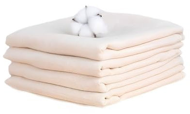 Esshogo 4 paños de paso, 50 x 50 cm, sin blanquear, de algodón puro, reutilizables, para colar líquidos, hornear, hacer queso