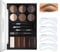 Augenbrauenfarbe Palette, 3-In-1 Wasserfester Augenbrauen Creme Puder Makeup Lidschatten Augen-Make-Up Schale Mit Applikator Und Schablone - Lang Anhaltend, Einfach Zu Bedienen, 12 Stunden Aufenthalt