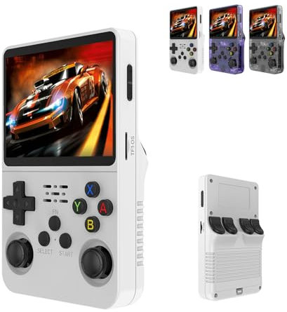 Keyboy - Nouvelle Console de Jeu Keyboy 2024,, Console de Jeu Portable HD 3,5 Pouces sans Fil revisitant Les Classiques, revivez l'âge d'or des Jeux des années 2000 (Blanc 128G)