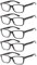 Suertree 5 Pack Lesebrille Feder Scharnier Sehhilfe Augenoptik Brille Lesehilfen für Damen Herren BM151 4.0x