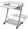 LVHUIDEH Schreibtisch, Computertisch mit Rollen(2 Davon mit Bremsen), PC-Tisch mit 1 Ausziehbare Tastaturablage, platzsparender Bürotisch in Z-Form, 60 x 40 x 74 cm, Style: Modern