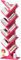 LELELINKY Bücherregal Baumform, Standregal 10 Ebenen für Bücher/CDs/Zeitschriften, DVD Bücherregal Holz, Bücher Regal für Wohnzimmer, Schlafzimmer und Heimbüro, Rosa Farbe
