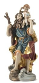 PABEN Statue St. Christophorus, 31,6 cm, aus Kunstharz, religiöse Artikel